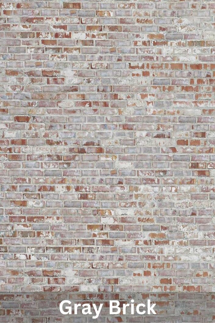 Studio headshot photography background options | Gray Tan Brick Wall Backdrop