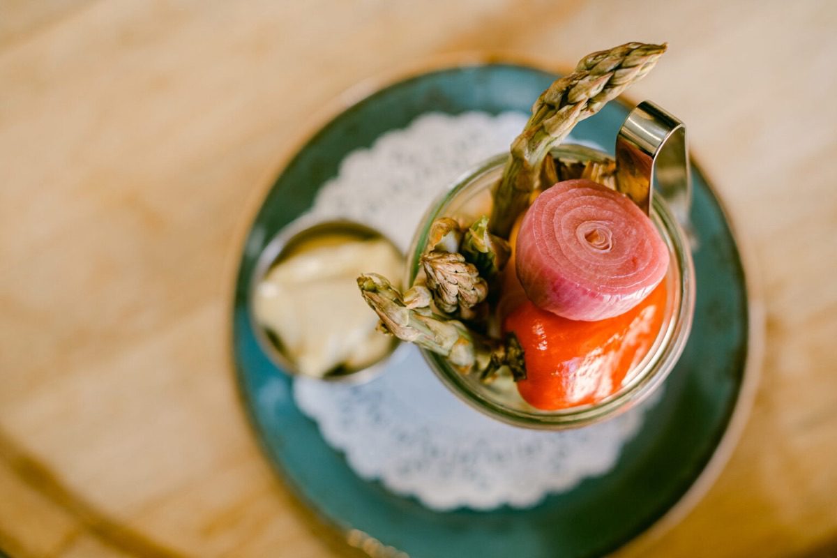 Denver food photographer documents grilled steak with chimichurri at steakhouse