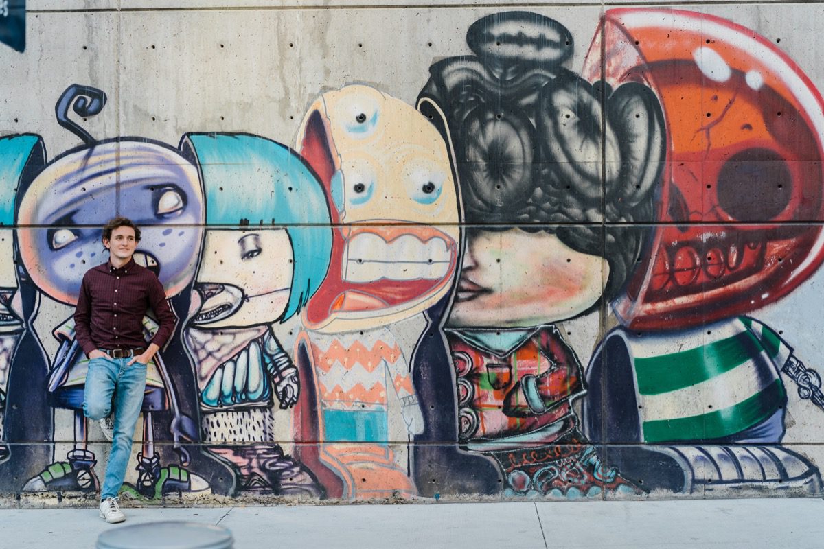 Denver senior portrait photographer Santa Fe Art District session