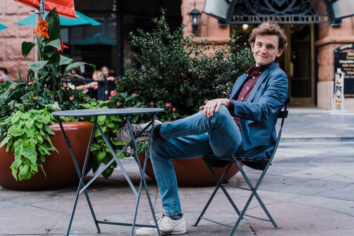 Denver senior portrait photographer Larimer Square session