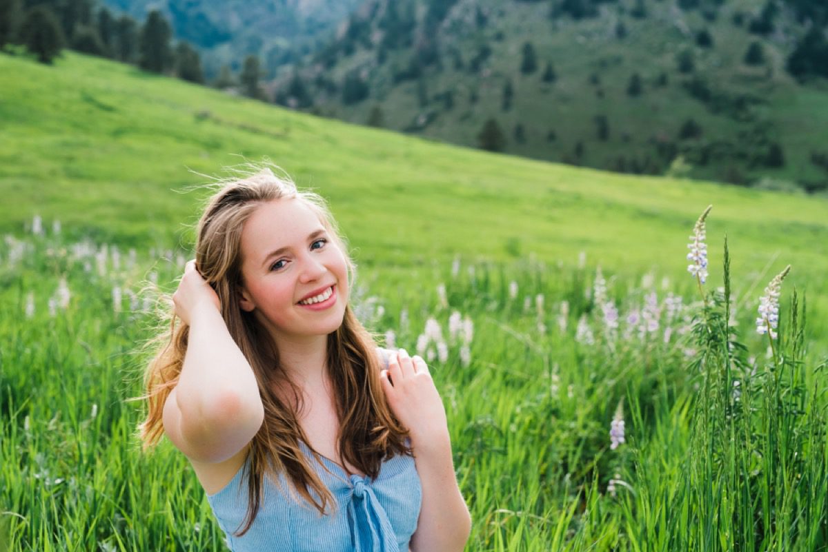 Denver senior portrait photographer golden hour