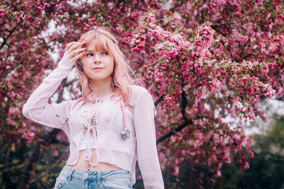 Denver senior portrait photographer street portrait