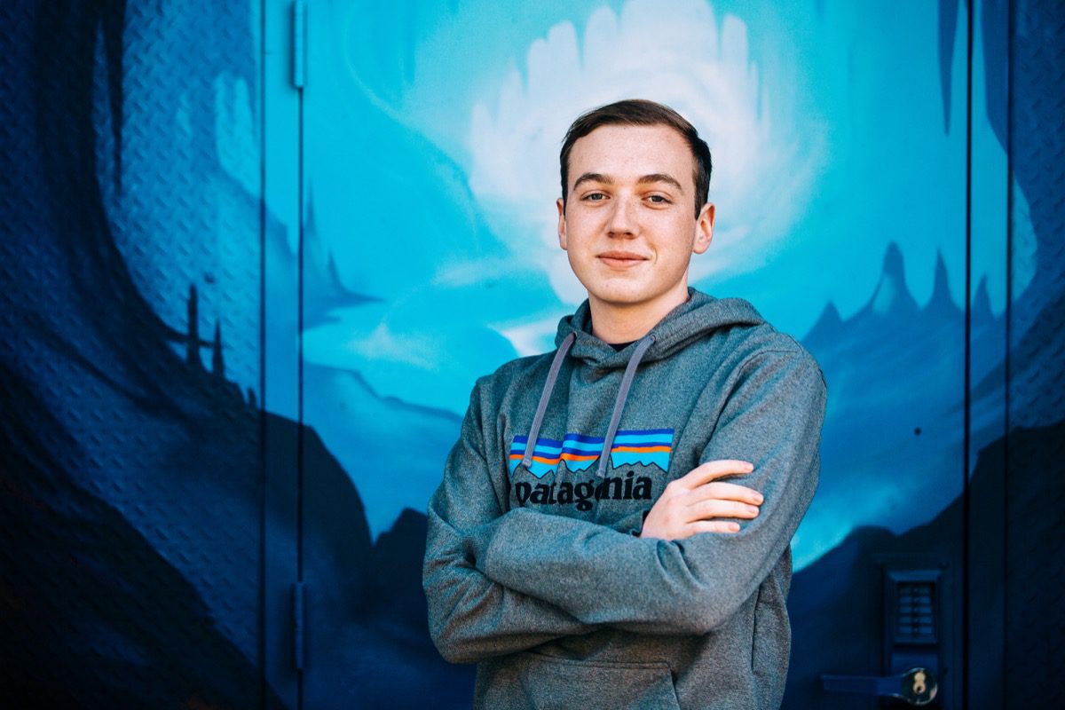 Denver senior portrait photographer RiNo Art District session