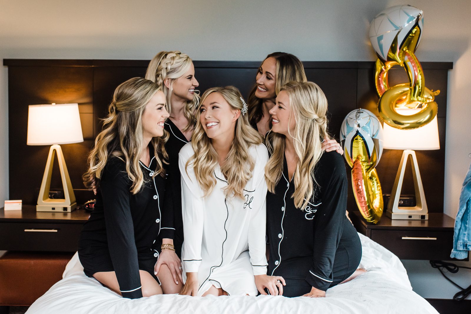 Bridesmaids together before an Arrowhead Golf Club wedding