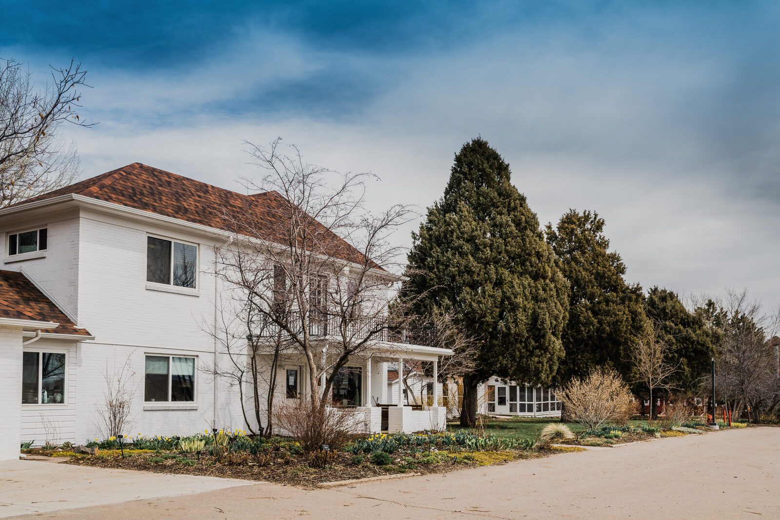 The historic Hildebrand Ranch homestead buildings at Denver Botanic Gardens Chatfield Farms
